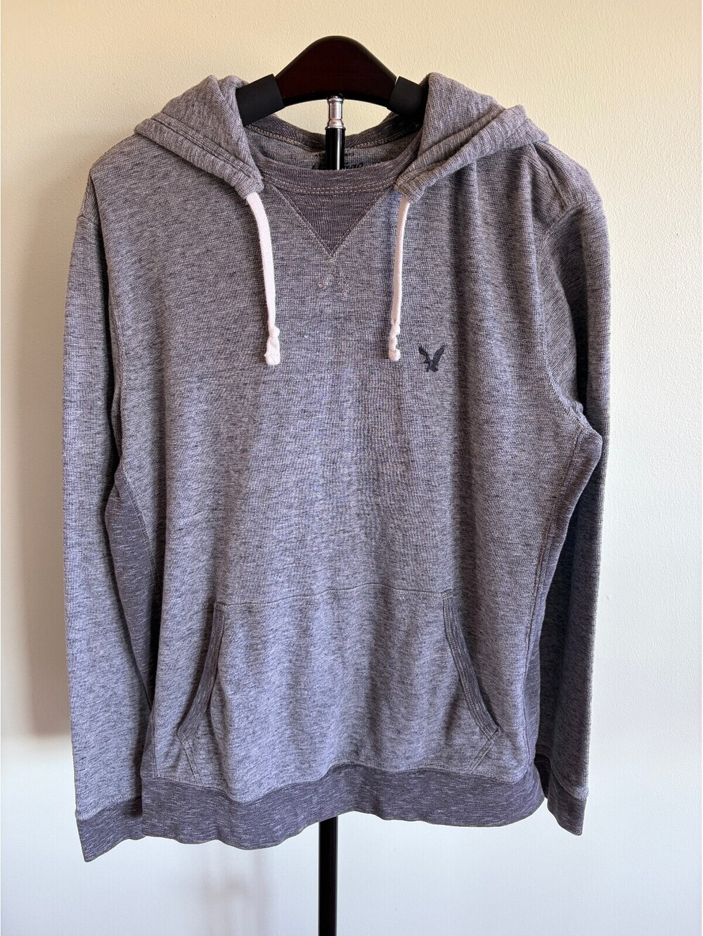 American Eagle Women’s Medium Gray Heritage Thermal Pullover Hoodie